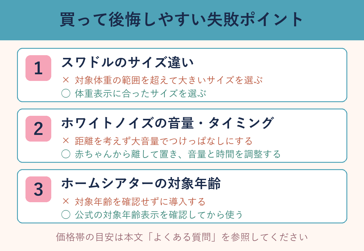 買って後悔しやすい失敗ポイント3つ